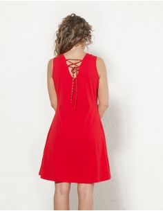 Vestido malla 97% algodon 3% elastano sin mangas con patchs 2