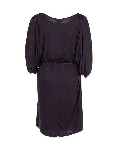 Vestido malla 95% viscosa 5% elastano liso hombro desdunos