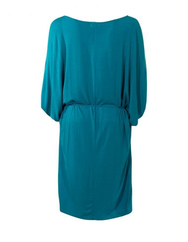 Vestido malla 95% viscosa 5% elastano liso hombro desdunos