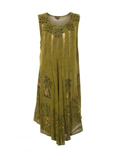 Vestido corto viscosa crepe hilo plata sin mangas 2