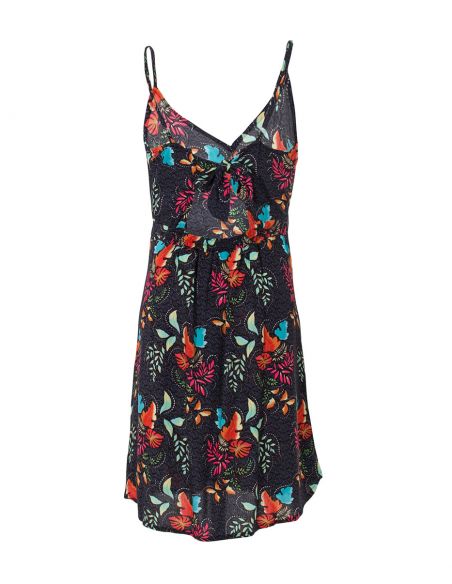 Vestido viscosa tirantes estampado grappe