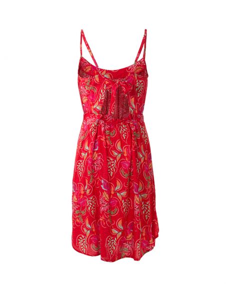 Vestido viscosa tirantes estampado grappe