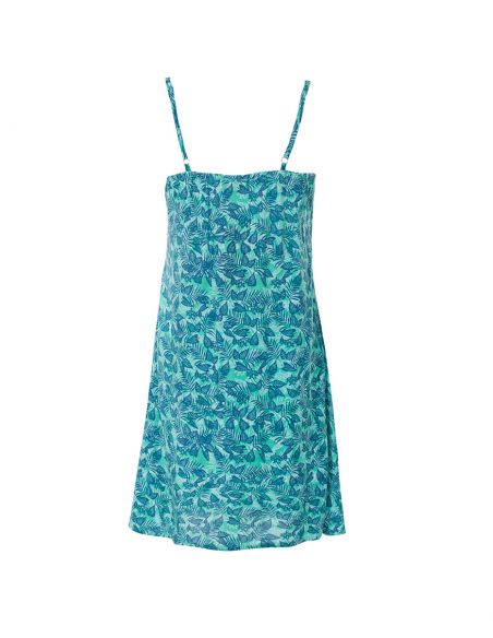 Vestido viscosa tirantes estampado canarios