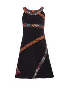 Vestido malla 97% algodon 3% elastano sin mangas con patchs 2