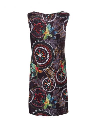 Vestido malla 95% poliester 5% elastano estampado monaco