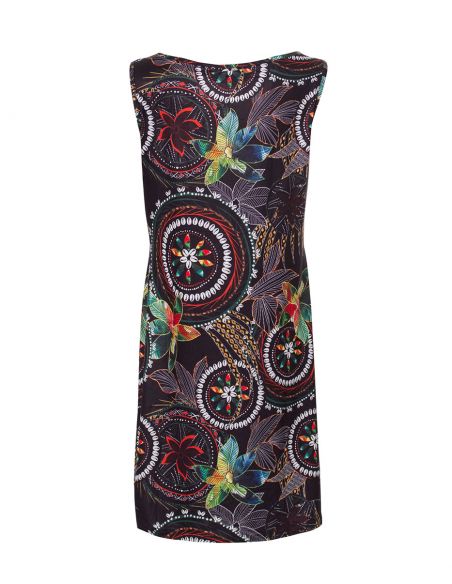 Vestido malla 95% poliester 5% elastano estampado monaco