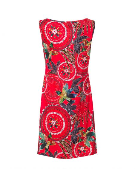 Vestido malla 95% poliester 5% elastano estampado monaco