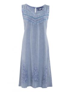 Vestido viscosa sw bordado sin mangas  2