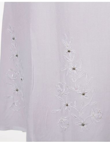 Vestido viscosa sw bordado sin mangas 