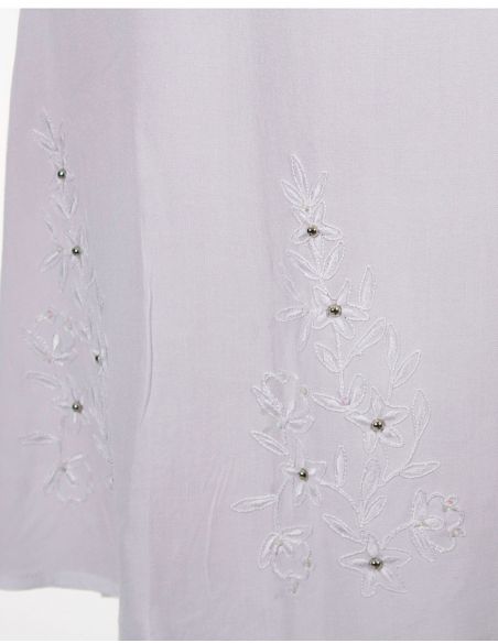 Vestido viscosa sw bordado sin mangas 