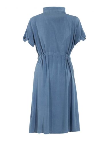 Vestido viscosa sw con bolsillos mangas cortas 