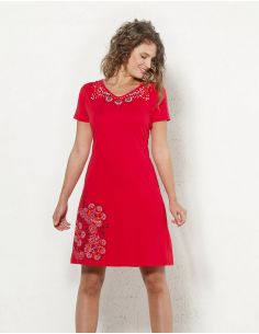 Vestido malla 95% algodon 5% elastano mangas cortas 2