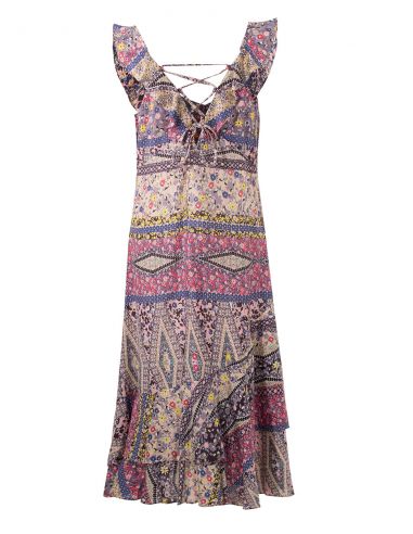 Vestido viscosa sin mangas estampado jane