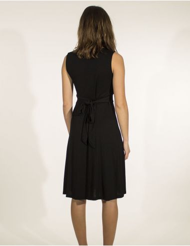 Vestido malla 95% viscosa 5% elastano sin mangas