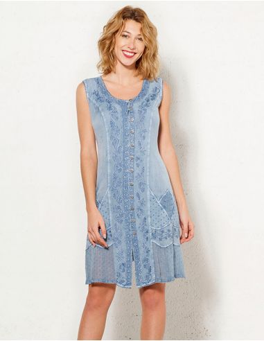 Vestido viscosa sw sin mangas 