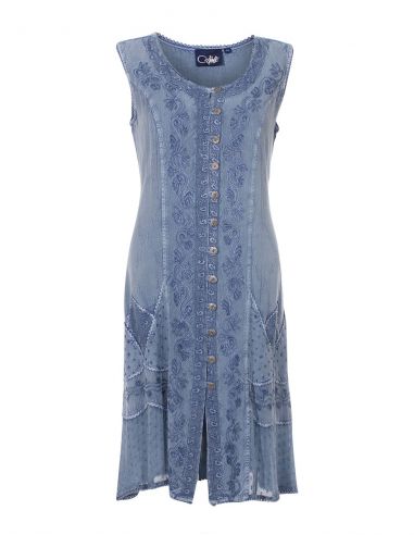 Vestido viscosa sw sin mangas 