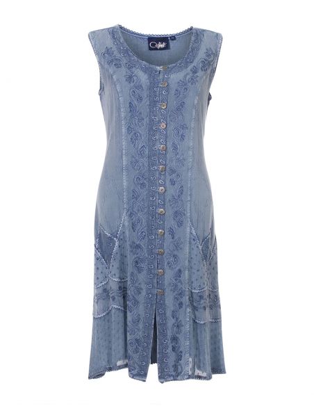 Vestido viscosa sw sin mangas 