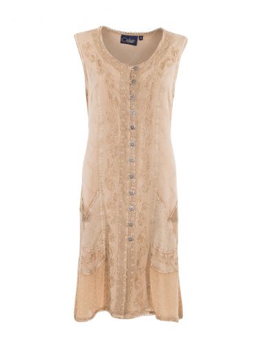 Vestido viscosa sw sin mangas 