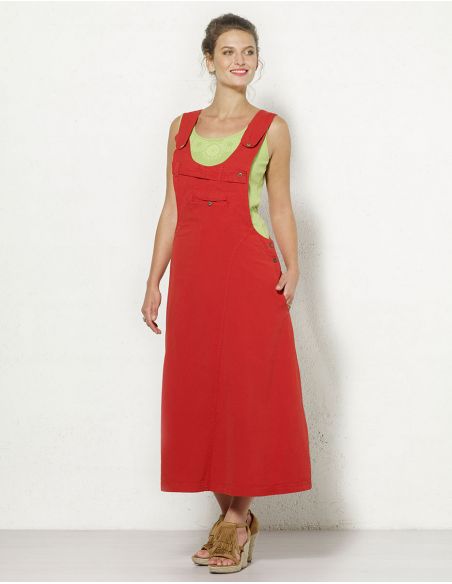 Vestido algodon peto arriba liso sw 