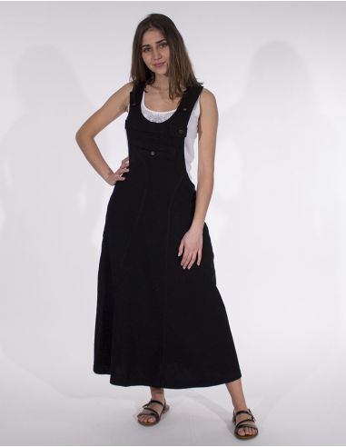 Vestido algodon peto arriba liso sw 