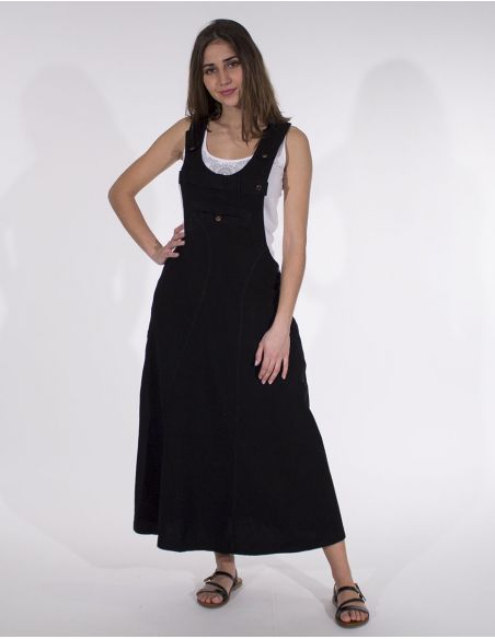 Vestido algodon peto arriba liso sw 