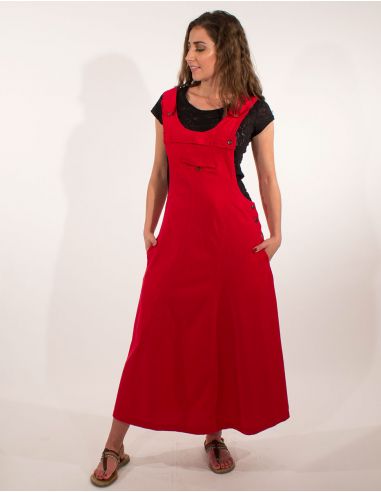 Vestido algodon peto arriba liso sw 