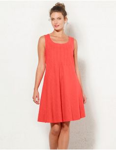 Vestido 54% lino 46% viscosa tirantes anchos