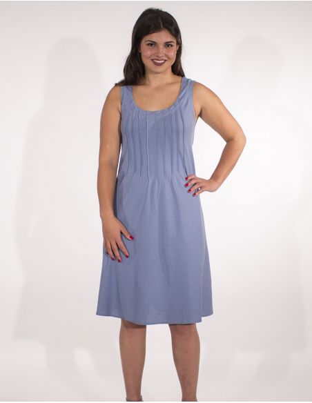 Vestido 54% lino 46% viscosa tirantes anchos