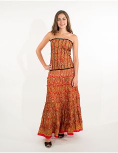 Vestido poliester sari  2