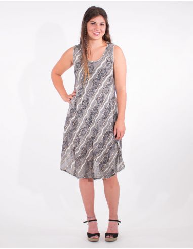 Vestido 95%viscosa crepe 5% hilos metal umbrella