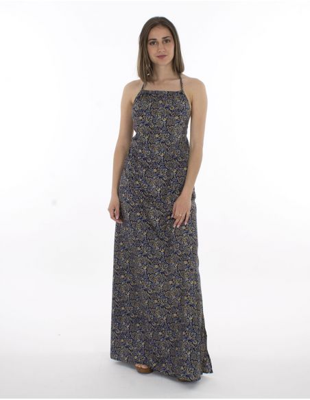 Vestido largo poliester tirantes sari