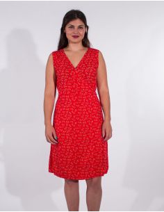 Vestido viscosa sin mangas cruzada estampado eclat 2