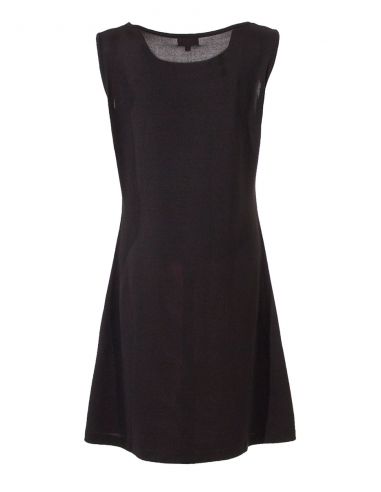 Vestido malla 95% poliester 5% elastano sin mangas estampado seventies