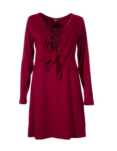 Vestido malla 97% algodon 3% elastano estampado flor