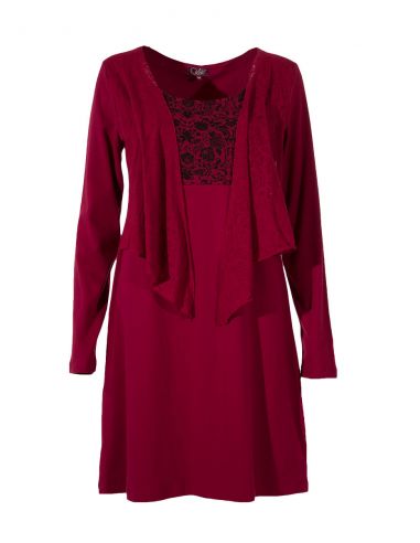 Vestido malla 97% algodon 3% elastano estampado flor