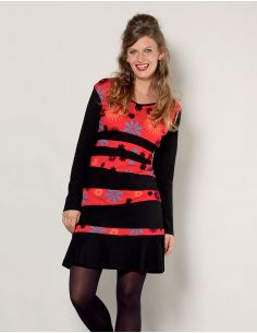 Vestido malla algodon estampado