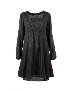 Vestido viscosa doblado encaje nylon  2