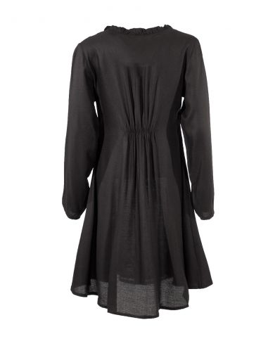 Vestido viscosa doblado encaje nylon 