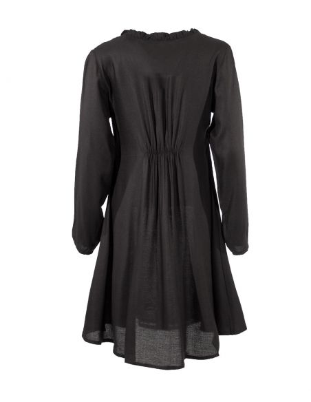 Vestido viscosa doblado encaje nylon 