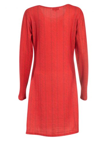 Vestido malla 97% poliéster 3% elastano estampado place