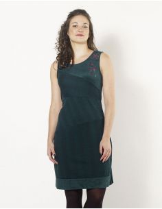 Vestido malla 63% poliéster 32% viscosa 5% elastano bordado