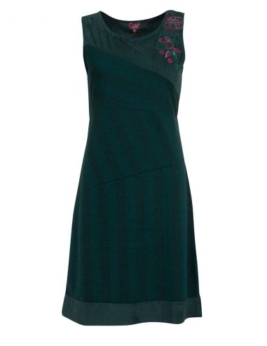 Vestido malla 63% poliéster 32% viscosa 5% elastano bordado