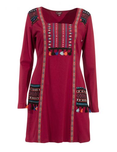 Vestido malla 97% algodón 3% elastano estampado place