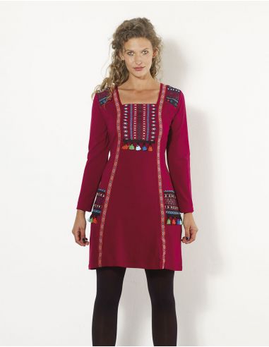 Vestido malla 97% algodón 3% elastano estampado place