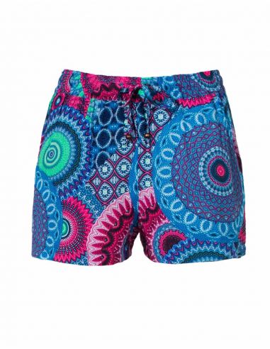 Pantalon corto viscosa estampado kenya