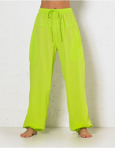 Pantalon algodon liso sw bolsillos 