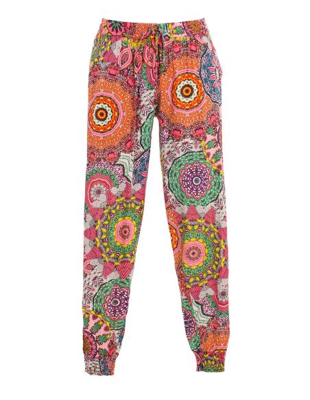 Pantalon Viscose Bas Smocke