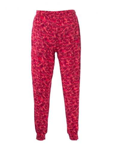 Pantalon viscosa bajo smocke estampado canarios