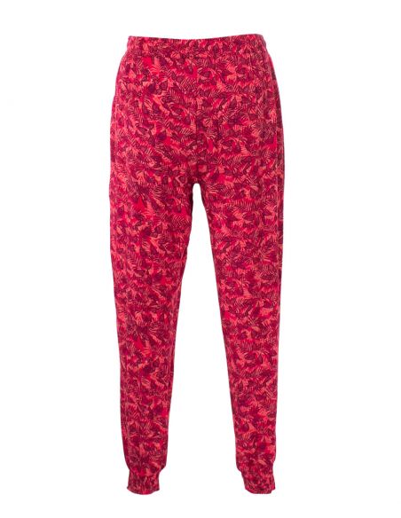 Pantalon viscosa bajo smocke estampado canarios