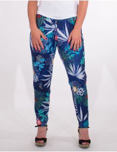 Pantalon malla 95% poliester 5% elastano estampado hibiscus 2